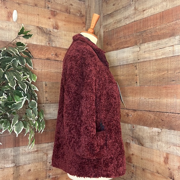 PENDELETON Maroon Teddy Zipper Front Jacket NWT Sz Small - Picture 4 of 12